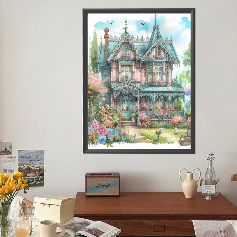 House Castle - Full Round Drill Diamond Painting 40*50CM