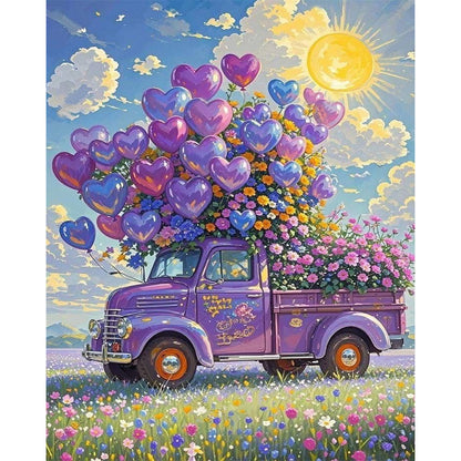 Car On The Lawn - Full Round Drill Diamond Painting 40*50CM
