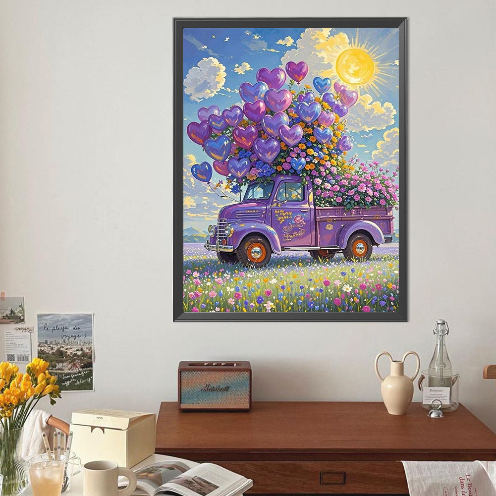 Car On The Lawn - Full Round Drill Diamond Painting 40*50CM