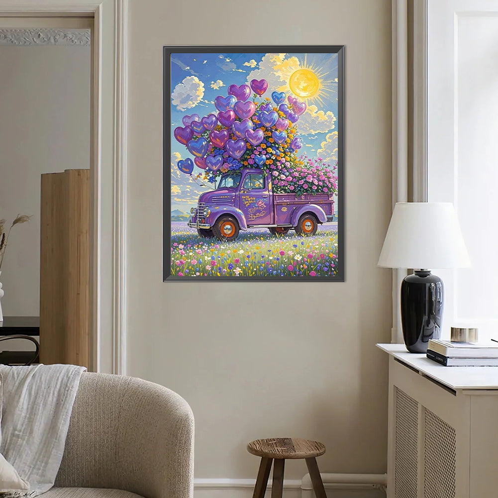 Car On The Lawn - Full Round Drill Diamond Painting 40*50CM