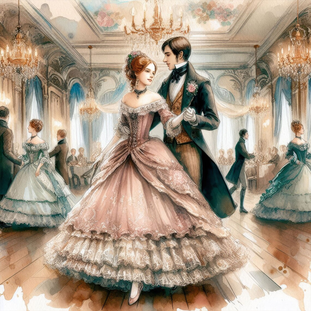 Victorian Beauty - Full Round Drill Diamond Painting 40*40CM