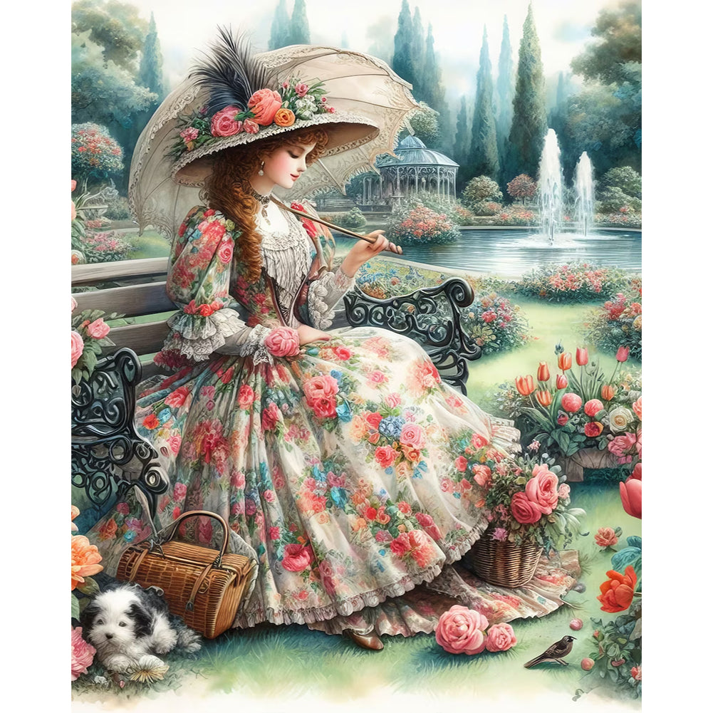 Victorian Beauty - Full Round Drill Diamond Painting 40*50CM