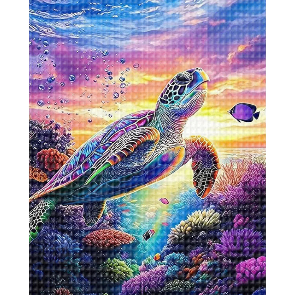 Turtle - 11CT Stamped Cross Stitch 40*50CM