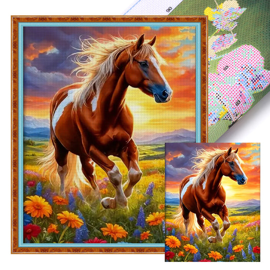 Horse - 11CT Stamped Cross Stitch 40*50CM