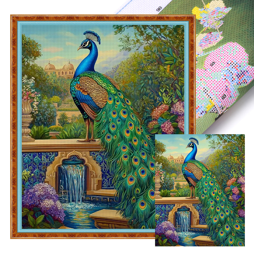Peacock - 11CT Stamped Cross Stitch 40*50CM