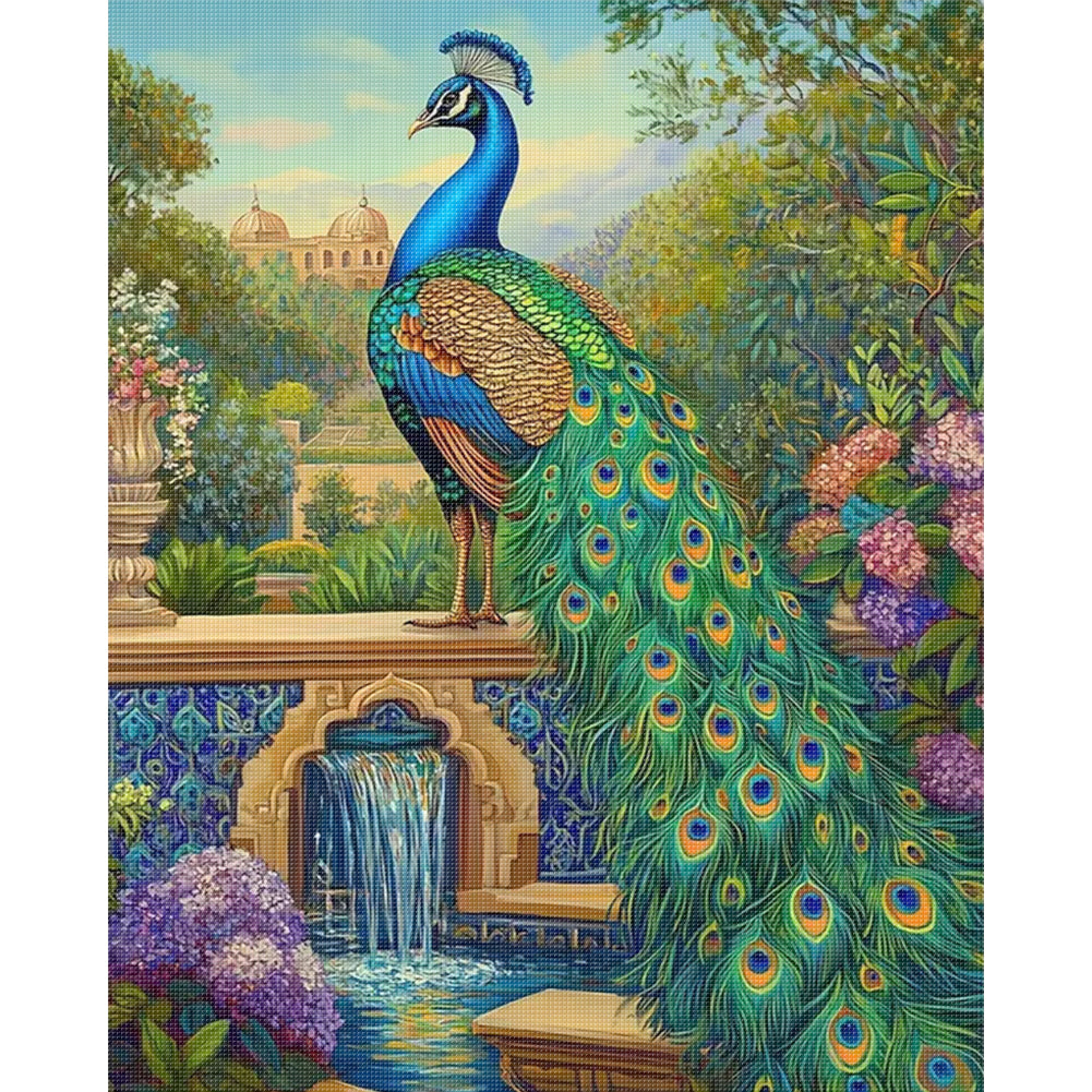 Peacock - 11CT Stamped Cross Stitch 40*50CM