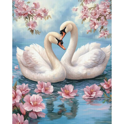 Swan - 11CT Stamped Cross Stitch 40*50CM