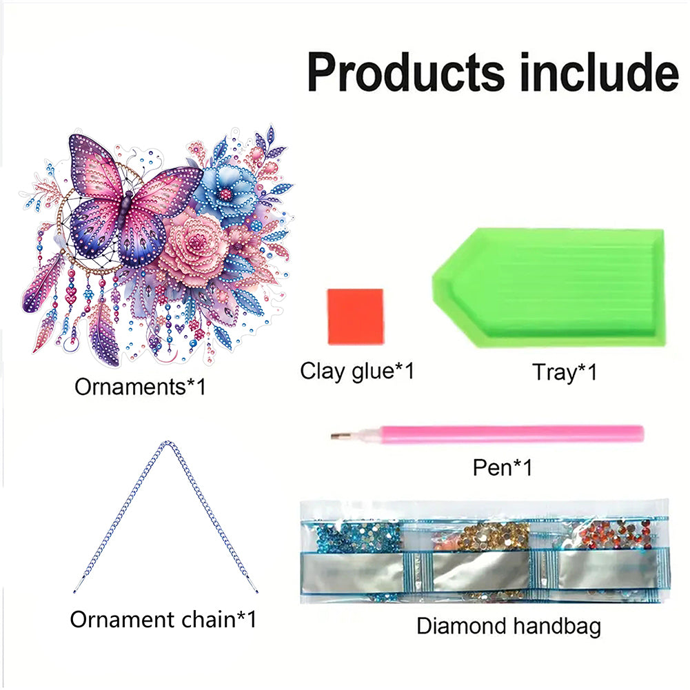 Acrylic Special Shape Animals Diamond Painting Ornaments for Garden Window Decor