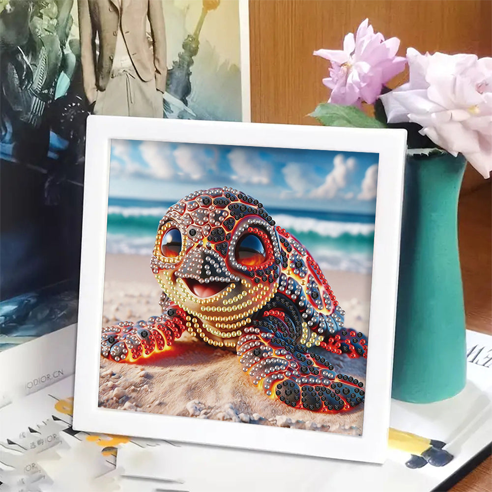 Sea Turtle - Special Shaped Drill Diamond Painting 15*15CM
