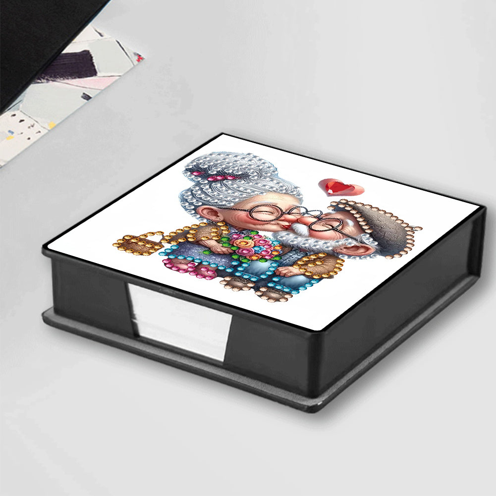 Leather 5D Diamond Painting Kit Note Box Diamond Art Notepad Box for Home Office
