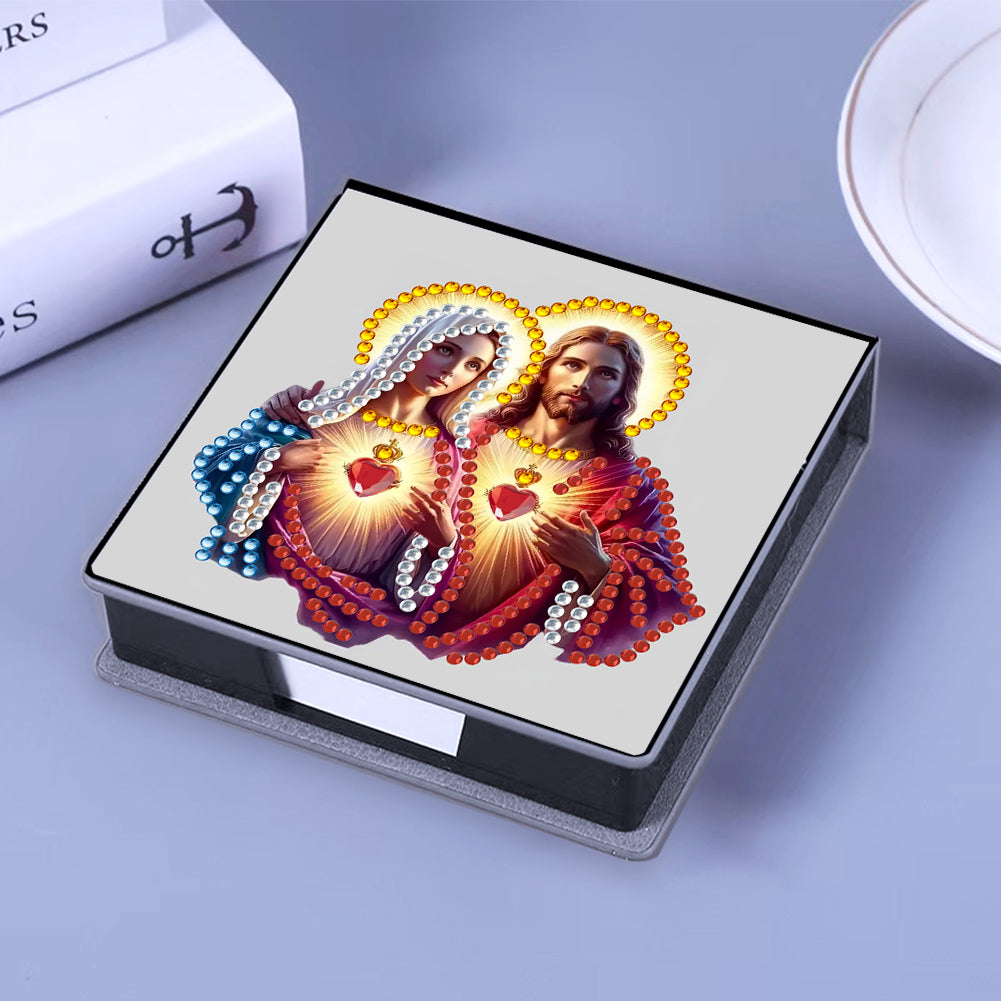 Leather 5D Diamond Painting Kit Note Box Diamond Art Notepad Box for Home Office