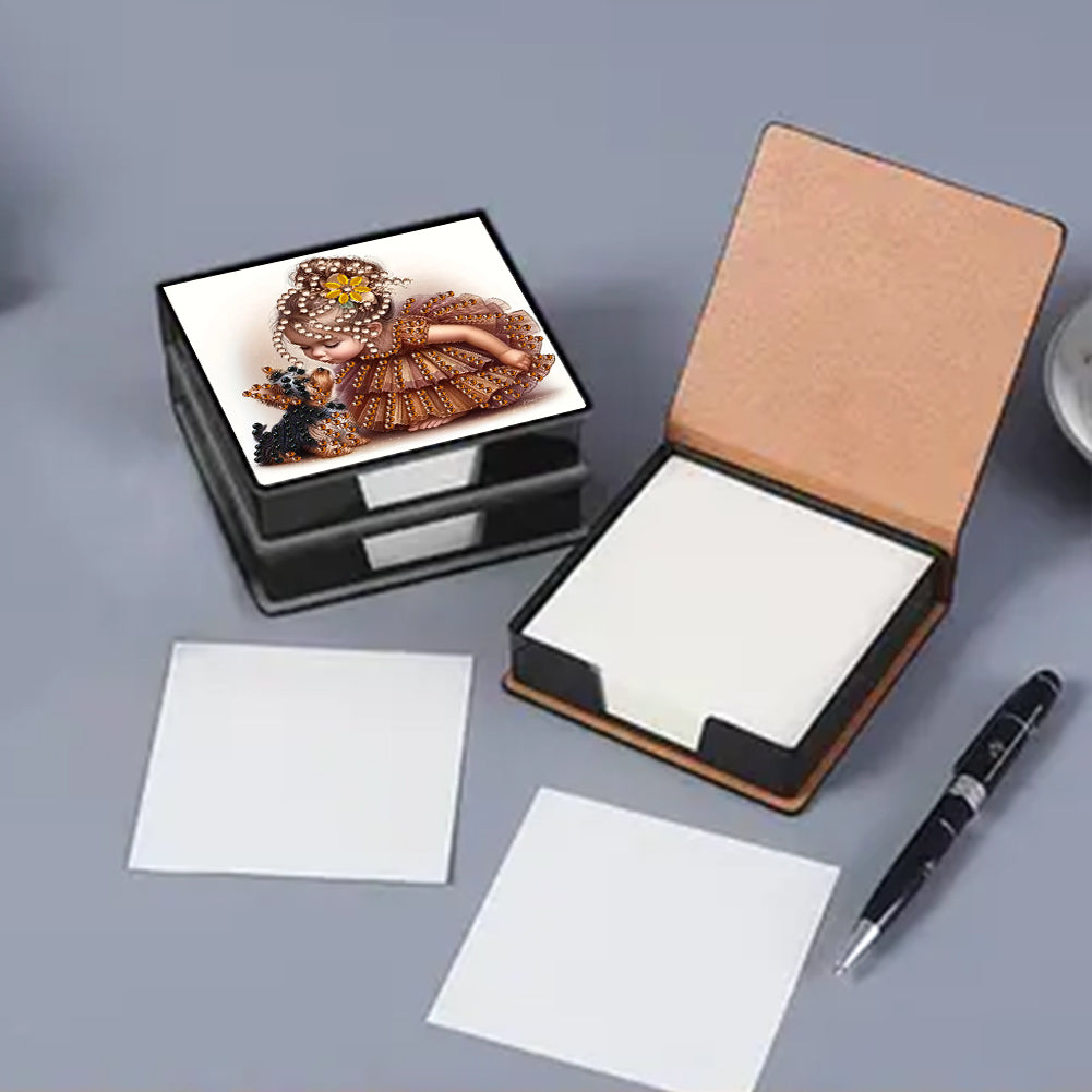 Leather 5D Diamond Painting Kit Note Box Diamond Art Notepad Box for Home Office