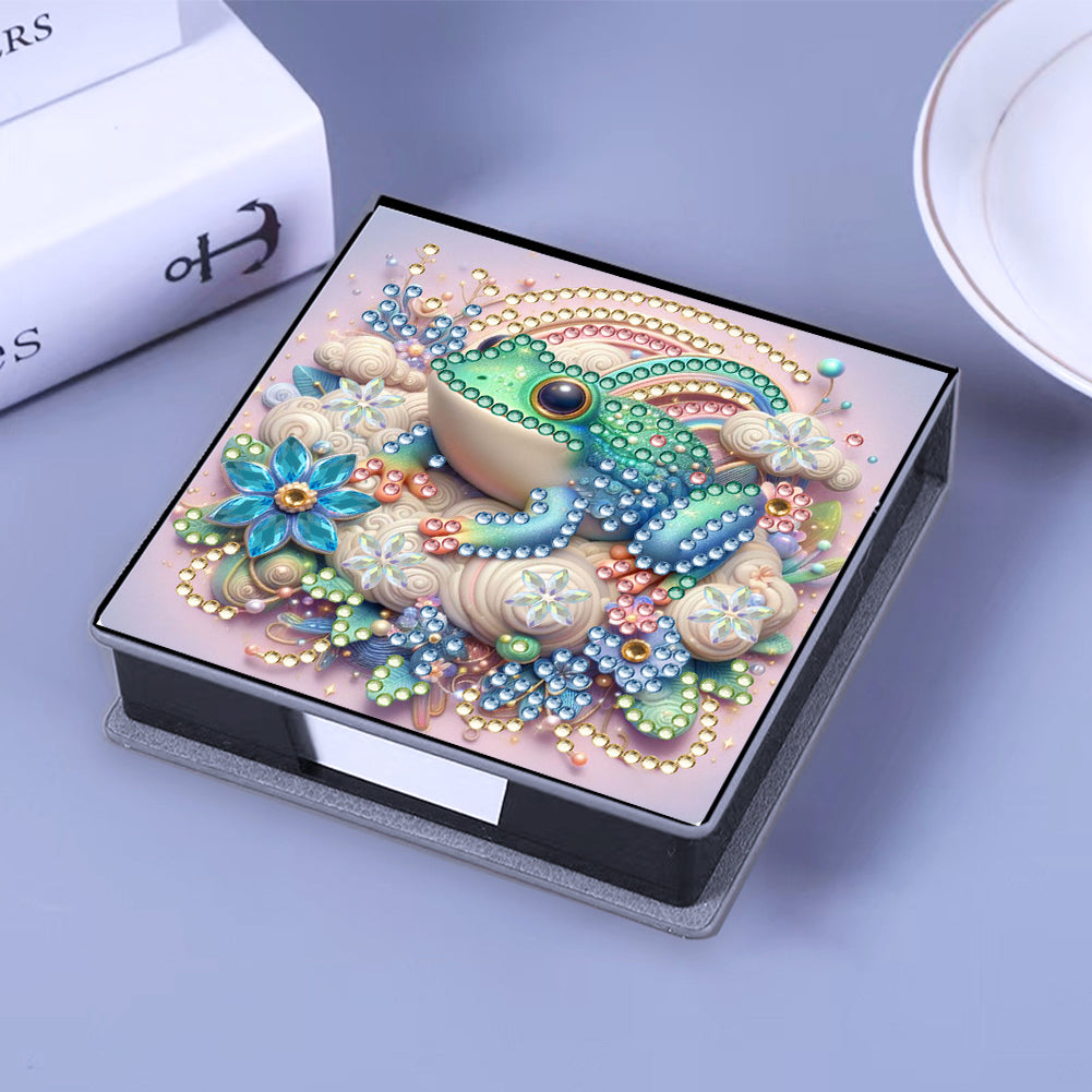 Leather 5D Diamond Painting Kit Note Box Diamond Art Notepad Box for Home Office