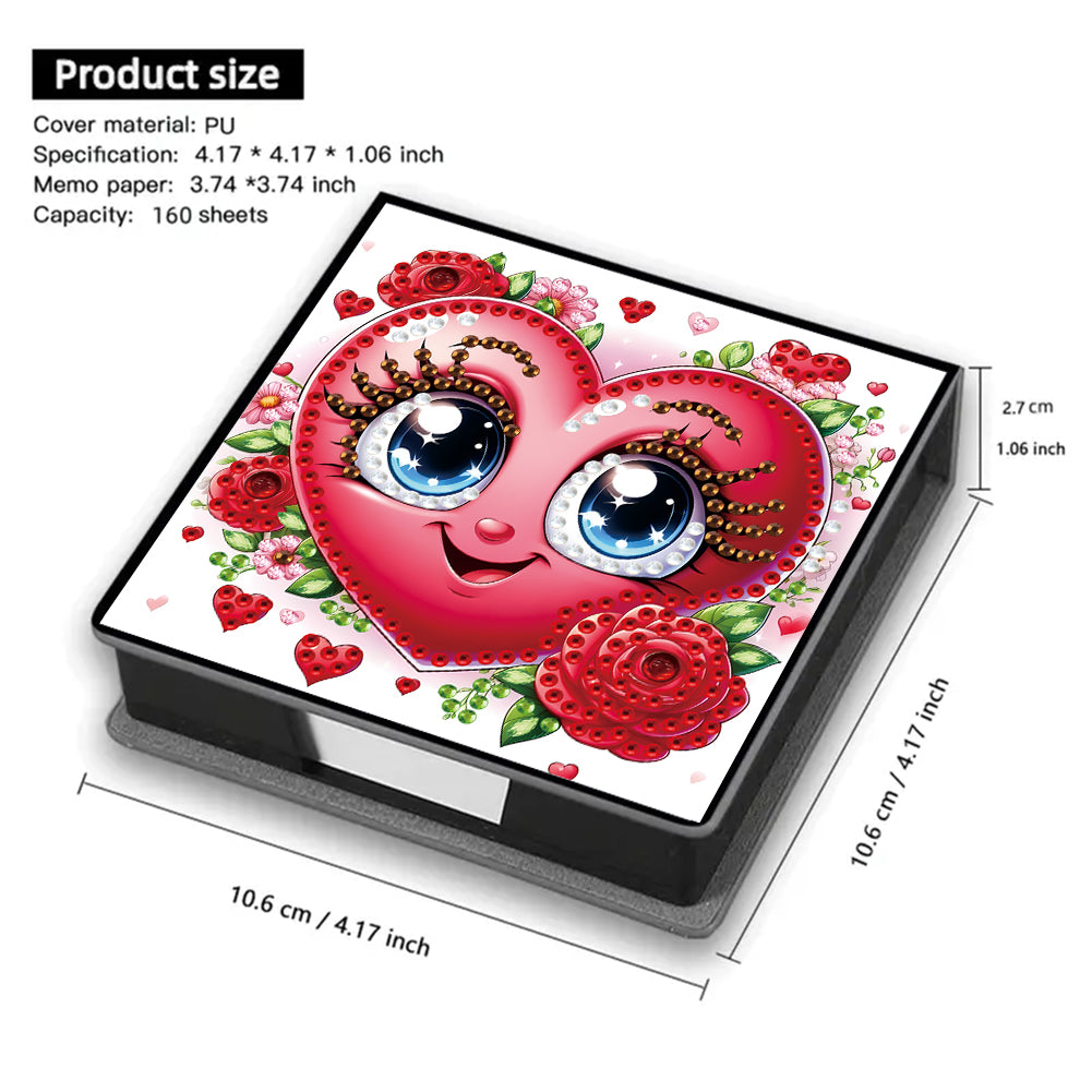 Leather 5D Diamond Painting Kit Note Box Diamond Art Notepad Box for Home Office
