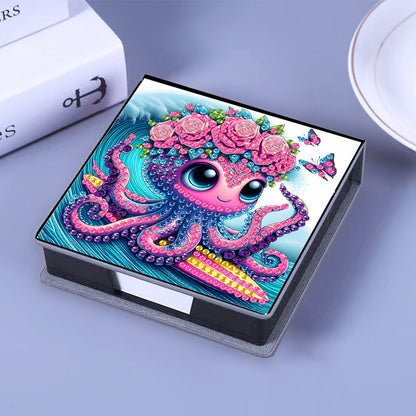 Leather 5D Diamond Painting Kit Note Box Diamond Art Notepad Box for Home Office
