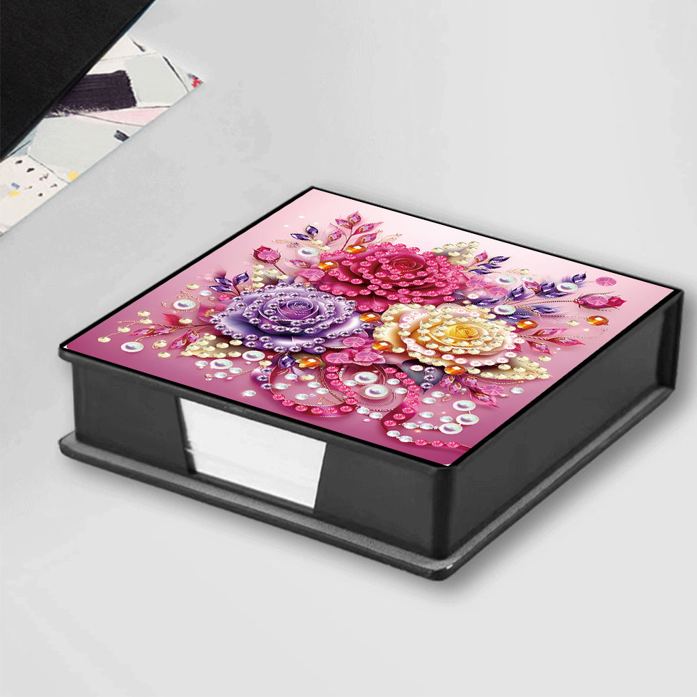 Leather 5D Diamond Painting Kit Note Box Diamond Art Notepad Box for Home Office