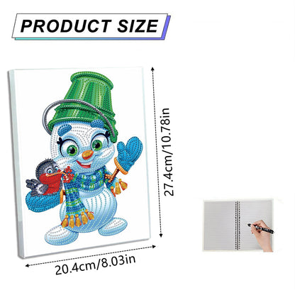 Snowman Special Shaped Diamond Painting Diary Book A5 Diamond Painting Notebooks