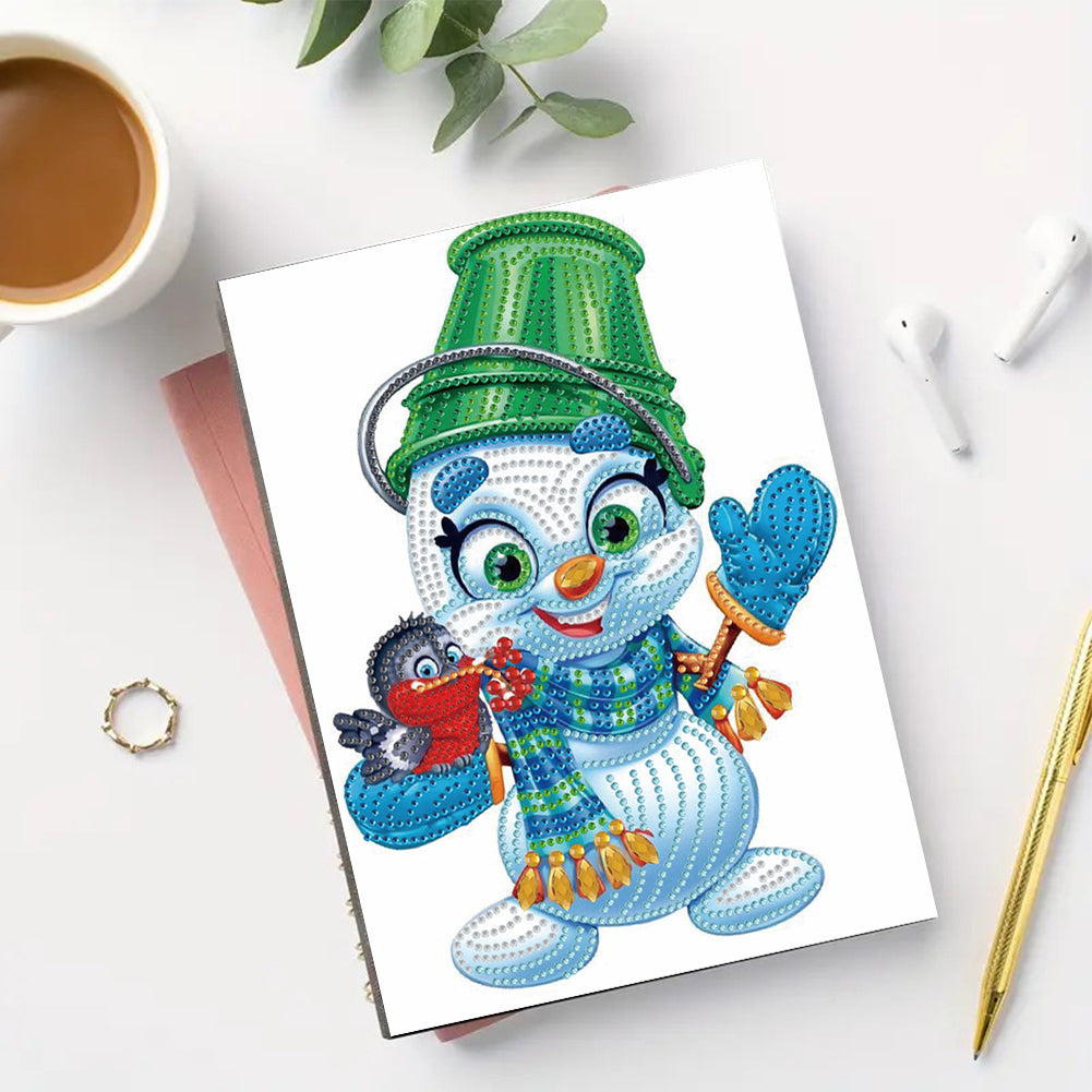 Snowman Special Shaped Diamond Painting Diary Book A5 Diamond Painting Notebooks