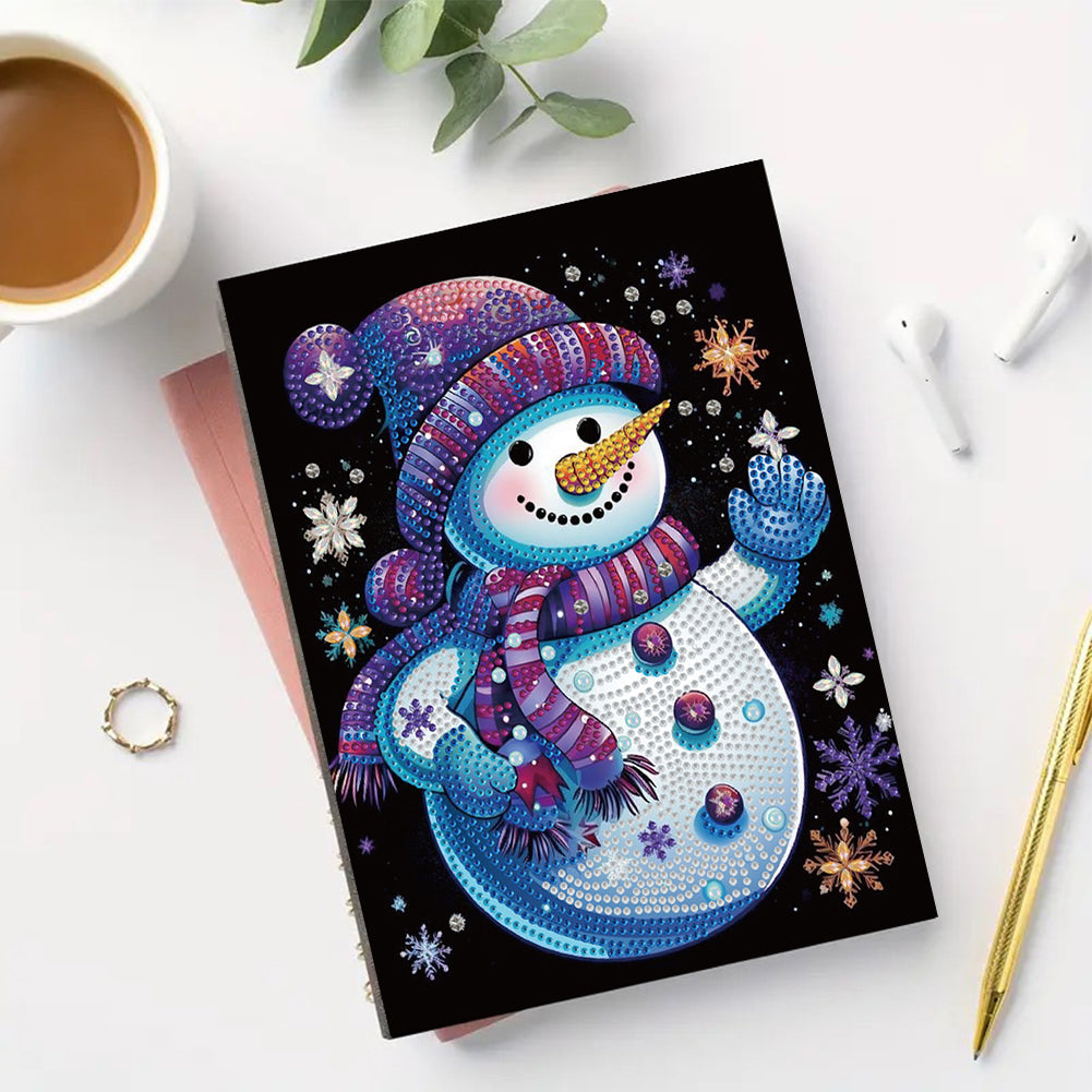 Snowman Special Shaped Diamond Painting Diary Book A5 Diamond Painting Notebooks