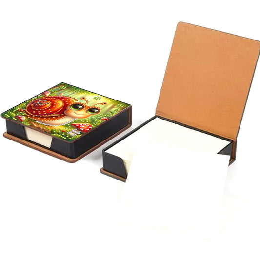 Leather Animals Diamond Painting Notecard Box Flowers Gem Art Sticky Note Holder