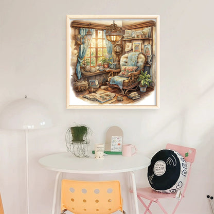 Room - 14CT Stamped Cross Stitch 50*50CM