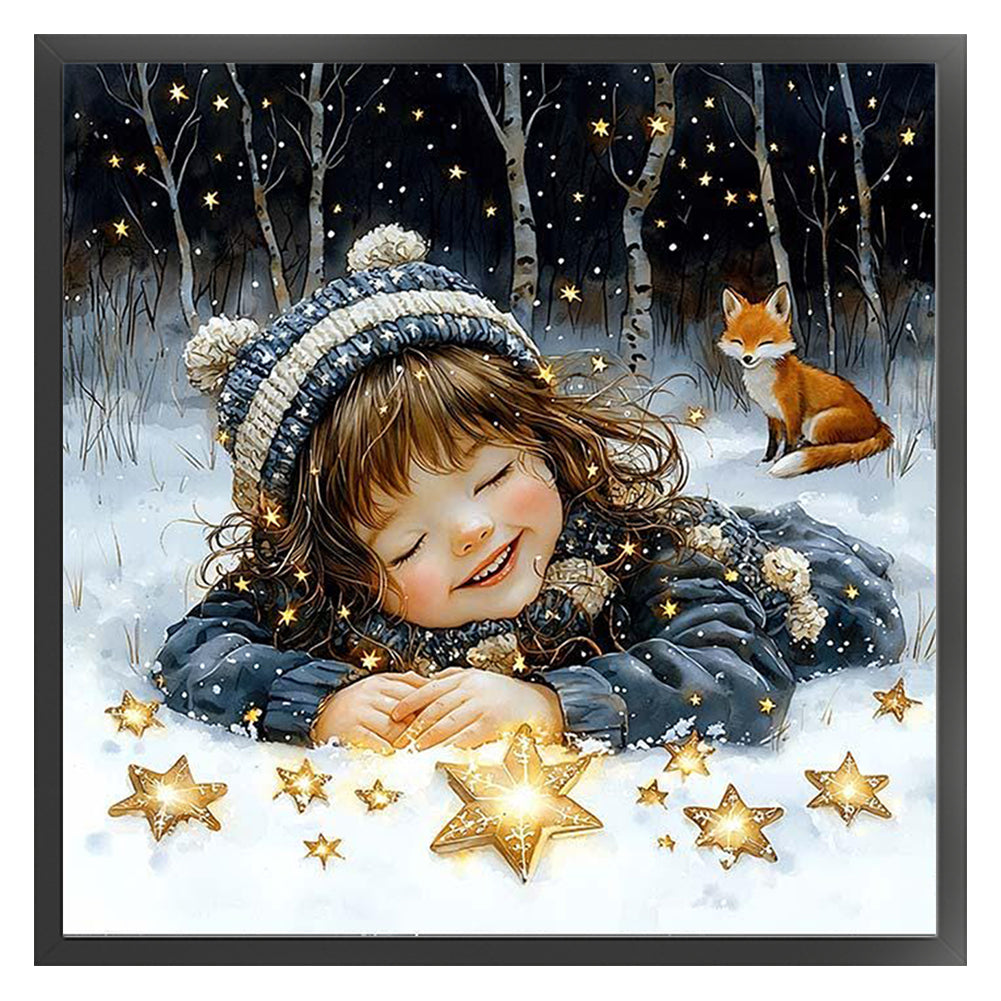 Girls - 14CT Stamped Cross Stitch 50*50CM