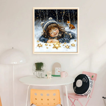 Girls - 14CT Stamped Cross Stitch 50*50CM