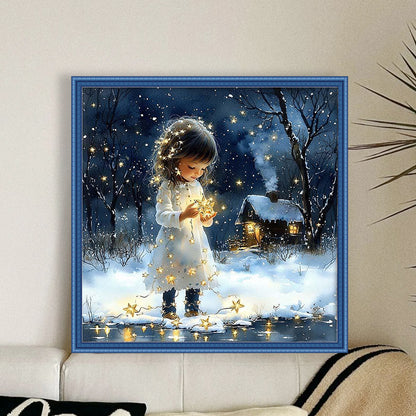 Girls - 14CT Stamped Cross Stitch 50*50CM