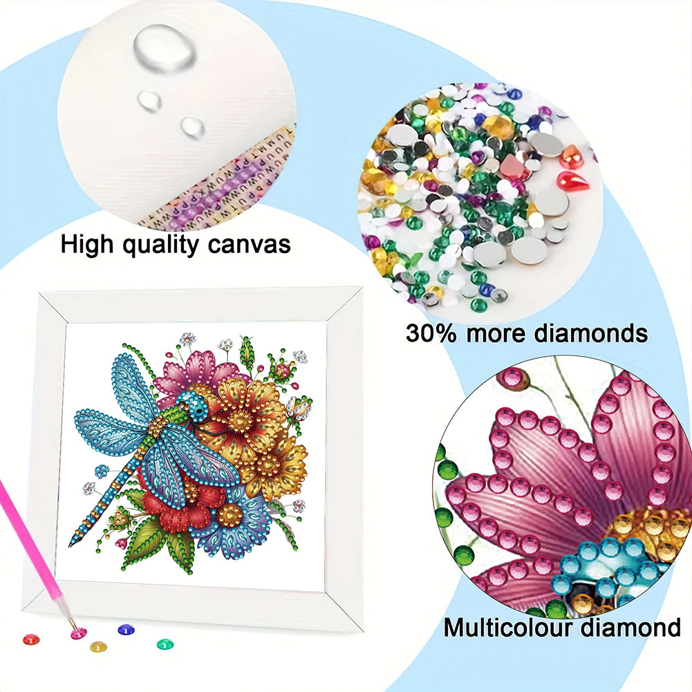 Dragonfly - Special Shaped Drill Diamond Painting 18*18CM