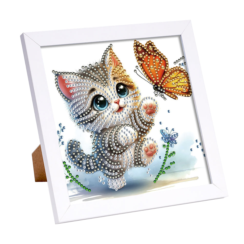 Kitten - Special Shaped Drill Diamond Painting 18*18CM