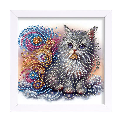 Cat - Special Shaped Drill Diamond Painting 18*18CM