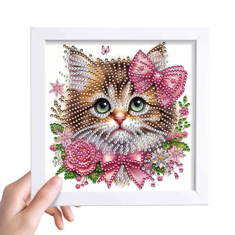Cat - Special Shaped Drill Diamond Painting 18*18CM