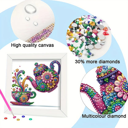 Mandala Teapot - Special Shaped Drill Diamond Painting 18*18CM