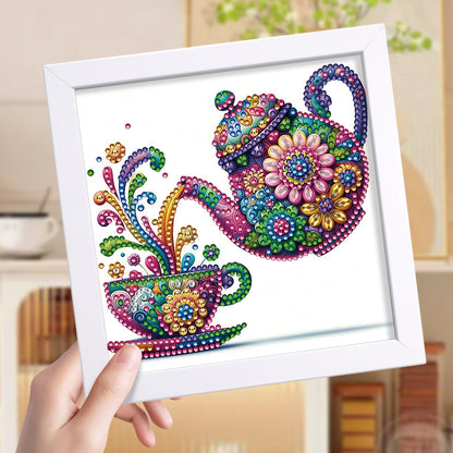 Mandala Teapot - Special Shaped Drill Diamond Painting 18*18CM