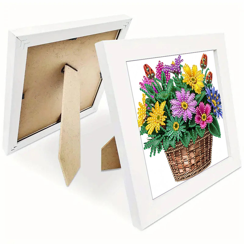 Flower Basket - Special Shaped Drill Diamond Painting 18*18CM