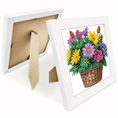 Flower Basket - Special Shaped Drill Diamond Painting 18*18CM