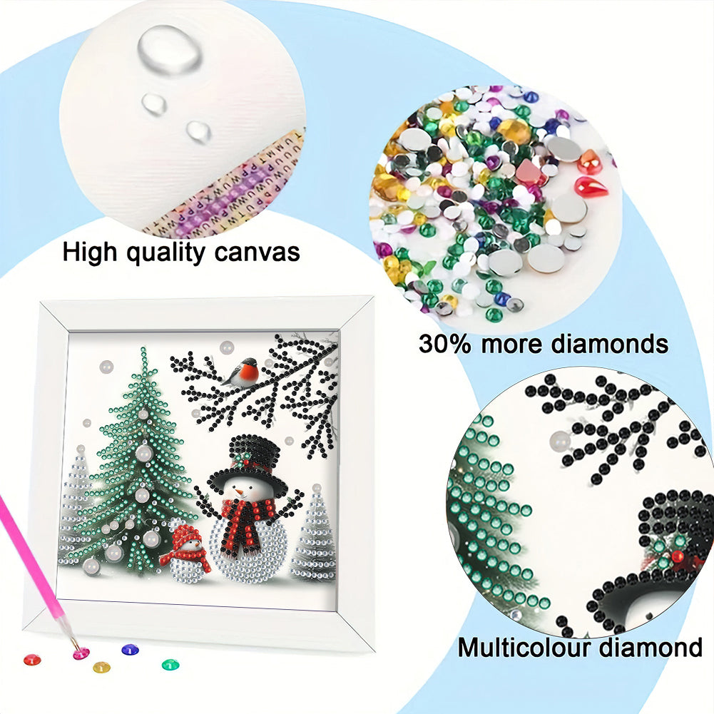 Christmas Snowman - Special Shaped Drill Diamond Painting 18*18CM