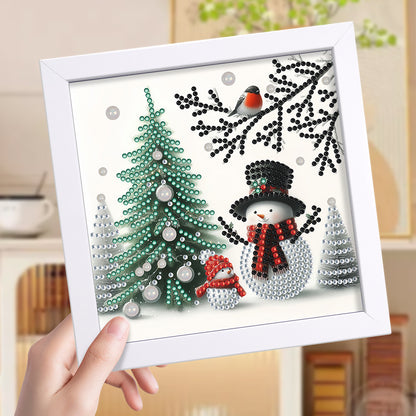Christmas Snowman - Special Shaped Drill Diamond Painting 18*18CM