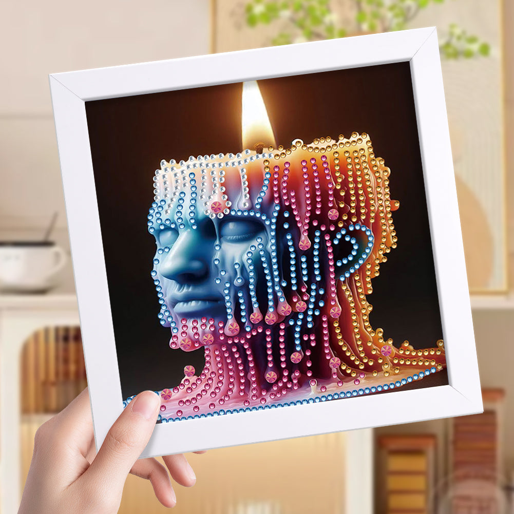 Candle - Special Shaped Drill Diamond Painting 18*18CM