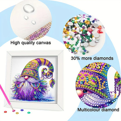 Bearded Gnome - Special Shaped Drill Diamond Painting 18*18CM