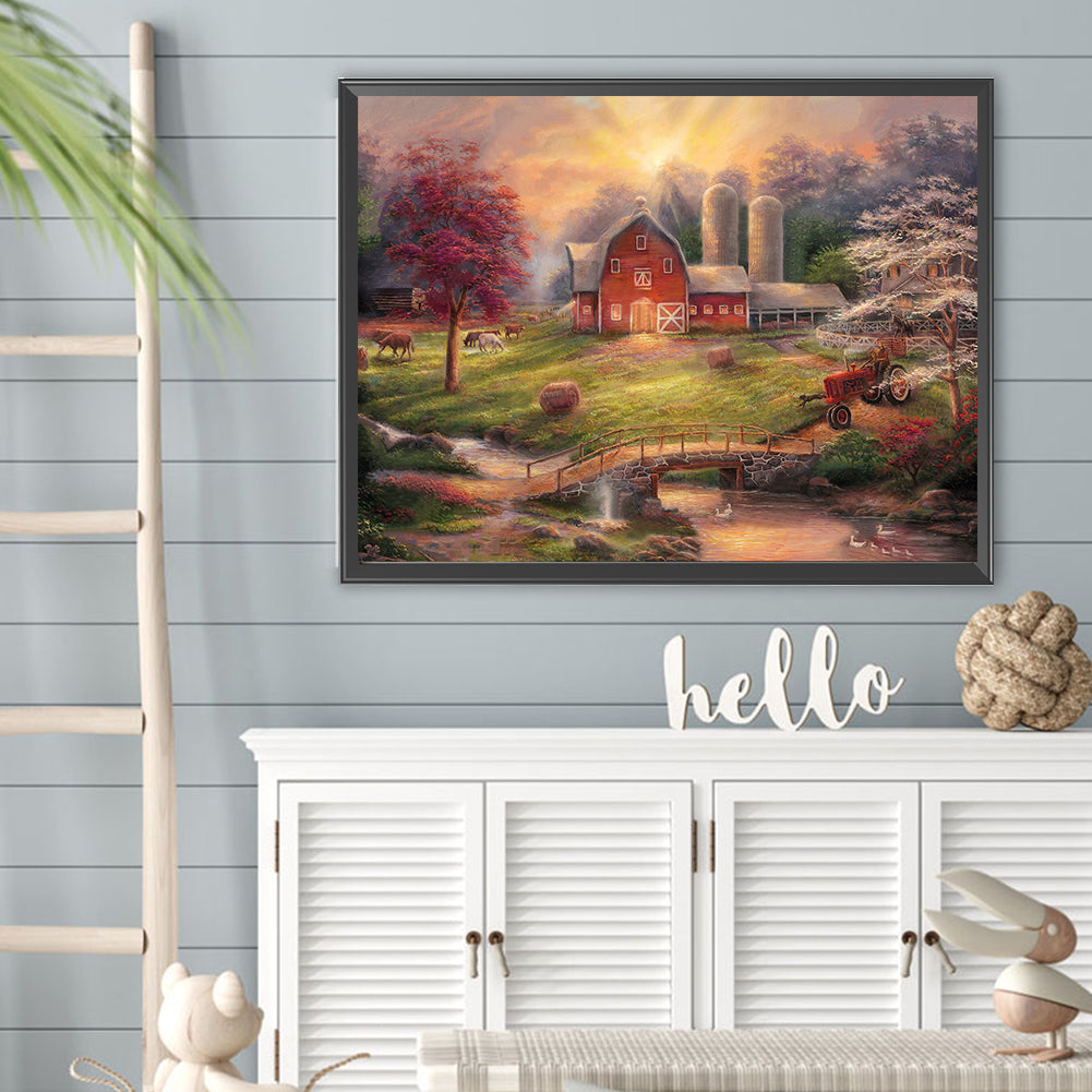 Rural House - Full Square Drill Diamond Painting 40*30CM