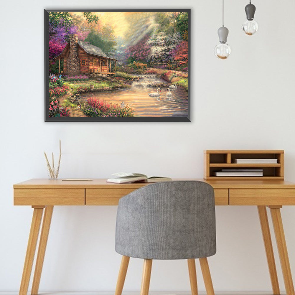 Rural House - Full Square Drill Diamond Painting 40*30CM