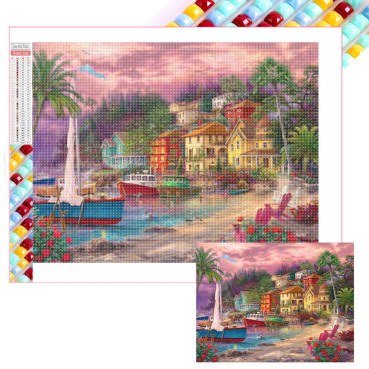 Rural House - Full Square Drill Diamond Painting 40*30CM