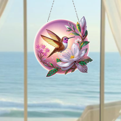 Acrylic Diamond Painting Hanging Pendant Rhinestone Diamond Art Window Pendants