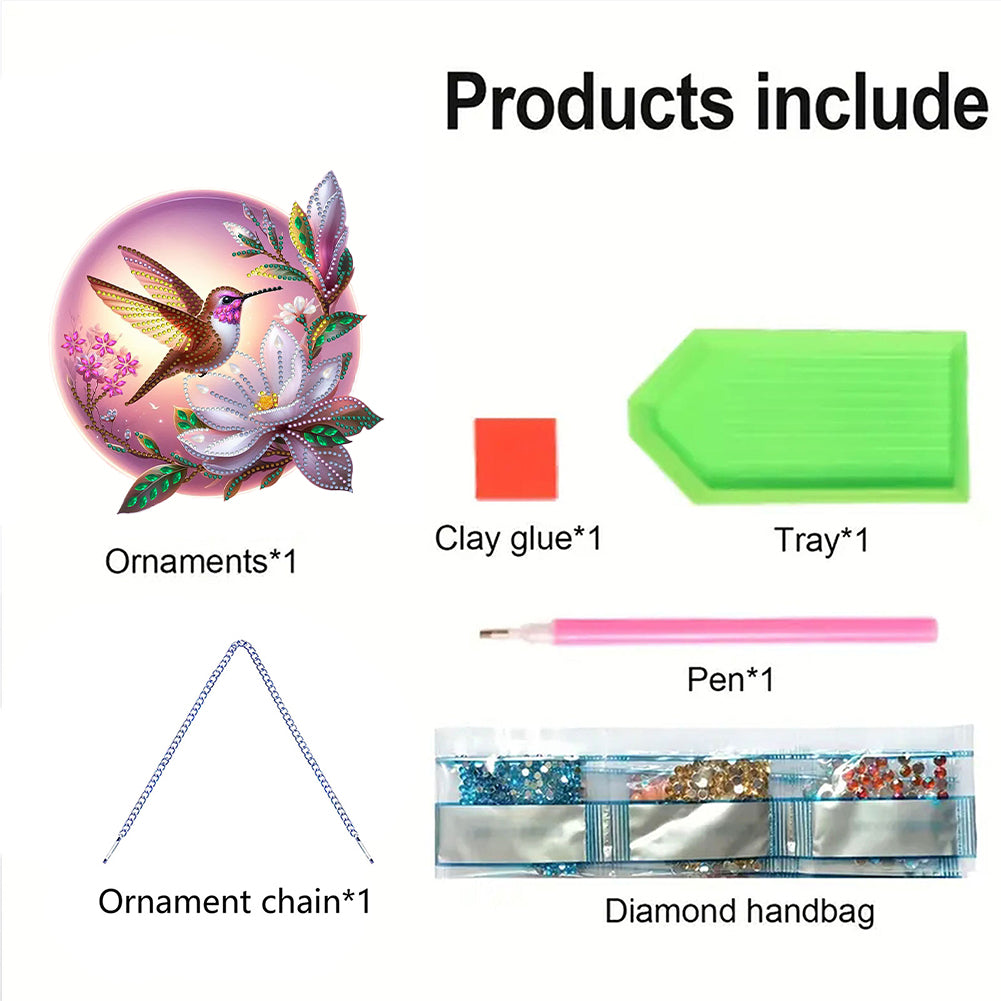 Acrylic Diamond Painting Hanging Pendant Rhinestone Diamond Art Window Pendants