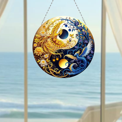 Acrylic Diamond Painting Hanging Pendant Rhinestone Diamond Art Window Pendants
