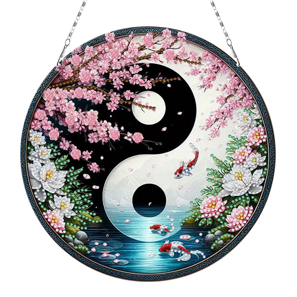 Acrylic Diamond Painting Hanging Pendant Rhinestone Diamond Art Window Pendants