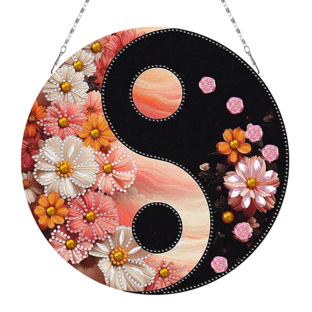 Acrylic Diamond Painting Hanging Pendant Rhinestone Diamond Art Window Pendants