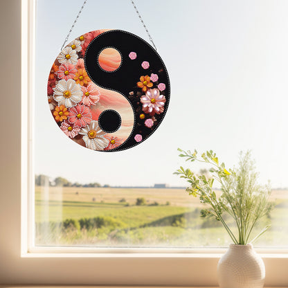 Acrylic Diamond Painting Hanging Pendant Rhinestone Diamond Art Window Pendants