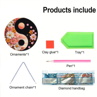 Acrylic Diamond Painting Hanging Pendant Rhinestone Diamond Art Window Pendants